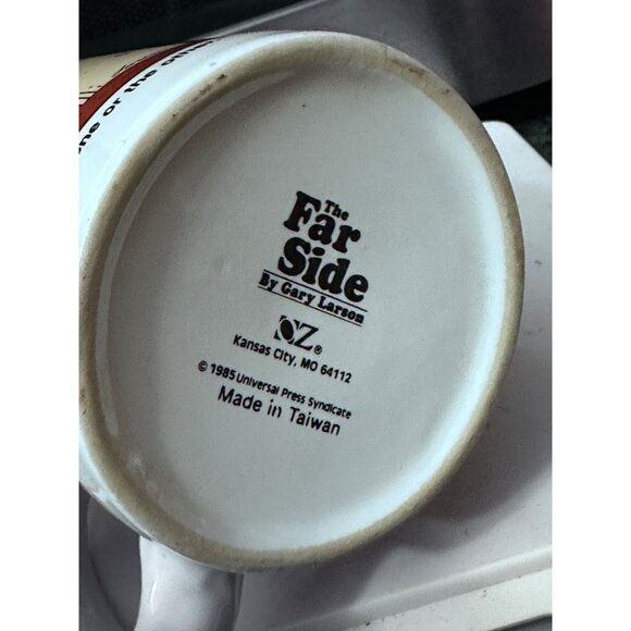 The Far Side Gary Larson Cartoon Mug 1985 Damn If You Do Damned If You Dont - Picture 5 of 5